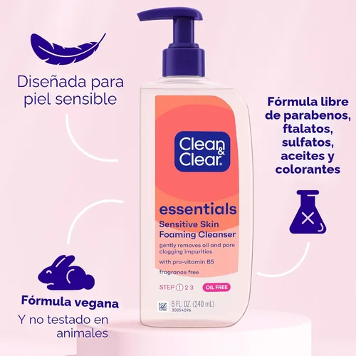 Vista 3 de Clean & Clear Essentials, sin aceite, 8 onzas