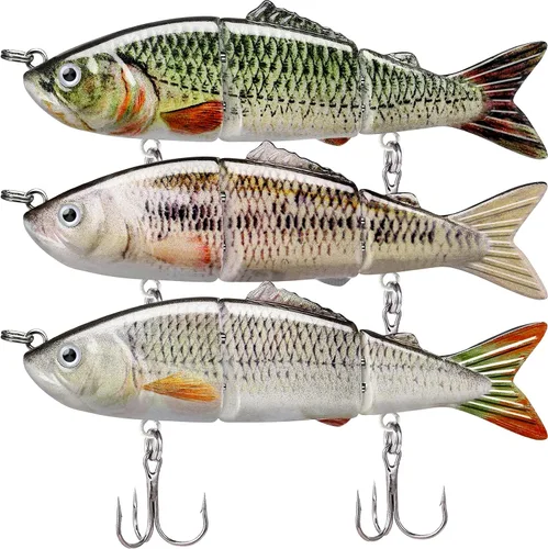 Vista 8 de GOTOUR Fishing Lures for Freshwater or Saltwater, Easy to Use for Family Fishing Beginner and Pros, Most Lifelike Jointed Swimbait，Slow Sinking Bass