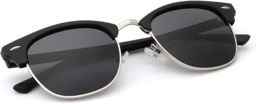 Vista 27 de KALIYADI Gafas de sol polarizadas para hombres y mujeres, marco semi sin montura, para conducir con bloqueo UV A01-(1 Pack) Tortuga Mate G15