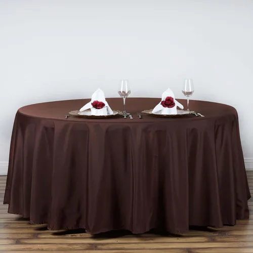 Vista 46 de Efavormart - Mantel redondo de poliéster de 108 pulgadas, 108 pulgadas, para bodas, fiestas, banquetes, restaurantes, color verde manzana