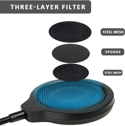 Vista 4 de Yeti X Mic Pop Filtro con parabrisas de espuma, 4 pulgadas, 3 capas, protector de máscara de viento y cubierta de viento de espuma para micrófono