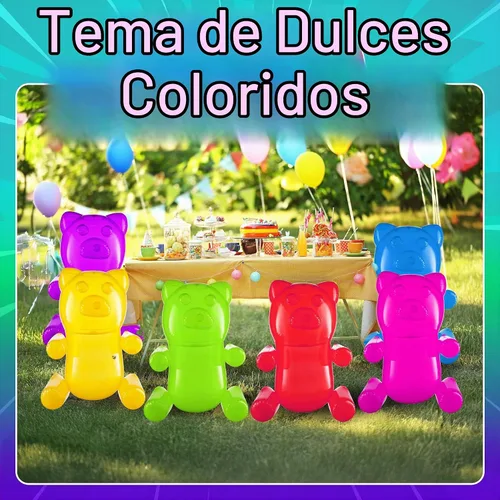 Vista 4 de Ositos inflables de goma (paquete de 6) juguetes inflables para piscina