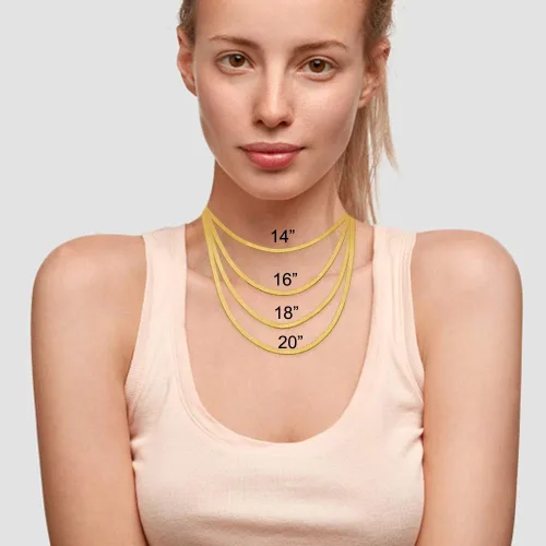 Vista 5 de Fiusem Collar chapado en oro para mujer, collar de cadena de espiga chapado en oro de 14 quilates, gargantilla de cadena de serpiente chapada en oro