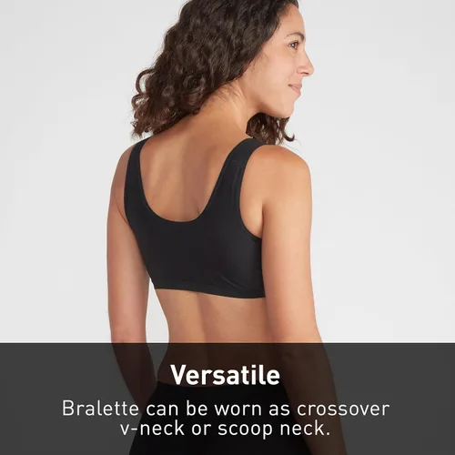 Vista 4 de ExOfficio Bralette Give-N-Go 2.0 para mujer, multiuso, con cuello en V o cuello redondo, sujetador de viaje