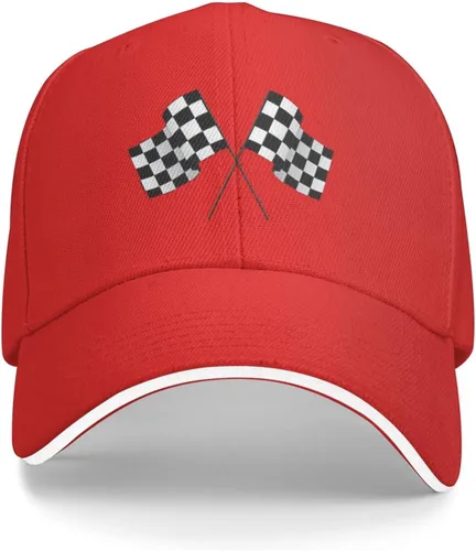 Vista 9 de Waldeal Men's Baseball Caps Checkered Flags Race Car Flag Pole Adjustable Dad Hat