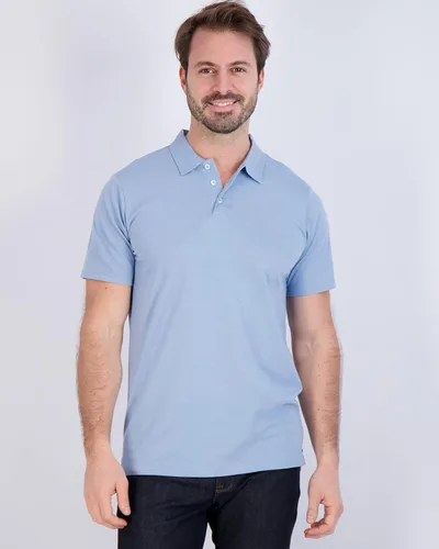 Vista 48 de Real Essentials Paquete de 3: Polo de manga corta de algodón para hombre, de secado rápido, transpirable, (disponible en tallas grandes y altas)
