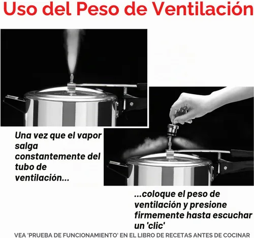 Vista 4 de Hawkins Peso de ventilación de silbato para olla a presión de acero inoxidable y Bigboy, 1,5 litros a 22 litros