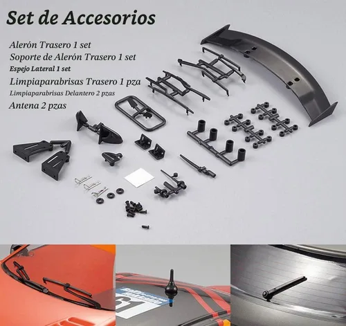 Vista 3 de 1/10 Escala RC Onroad Racing Drift Touring Car Transparente Lexan Carcasa Transparente (Challenger SRT8)