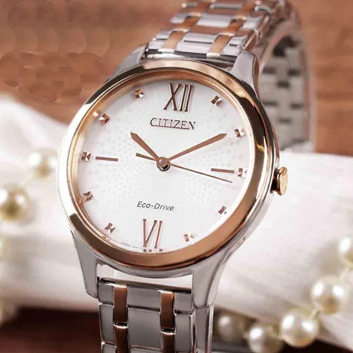 Vista 4 de Citizen Womens Analogue Eco-Drive Watch with a Stainless Steel Band