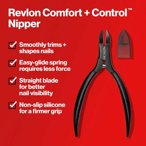 Vista 4 de Revlon Comfort and Control - Pinza para uñas, fácil de usar para manicuras, 1 unidad