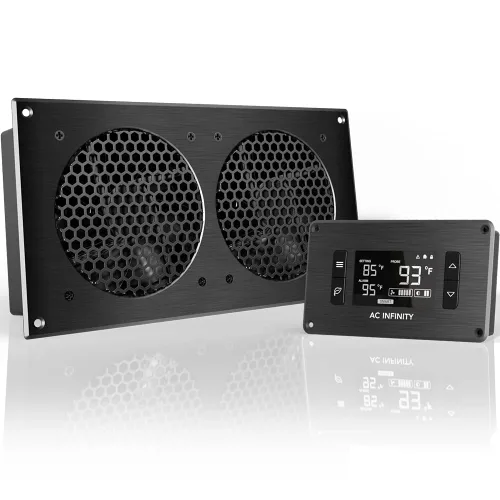 Vista 8 de Kit de ventilador de refrigeración para armarios, para sistema de cine en casa o receptor de AV, de AC Infinity, AI-CFS80BA