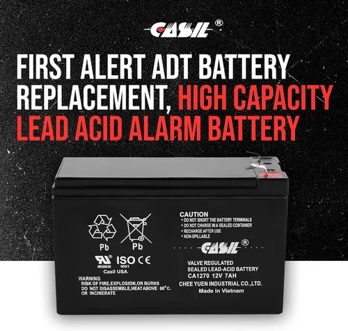 Vista 3 de CASIL 12V 7AH CA1270 Primera Alerta ADT Alerta Batería de Alarma