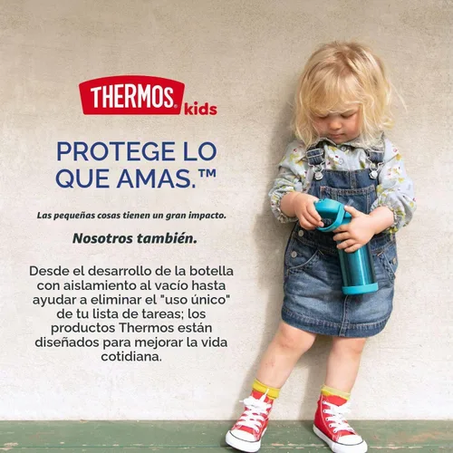 Vista 7 de Thermos Bebé 10 oz. Botella de acero inoxidable con popote emergente, coches
