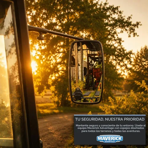 Vista 7 de Maverick Advantage Espejo retrovisor de 7" x 12" con soporte de abrazadera