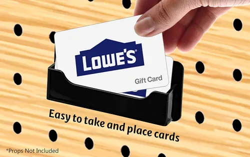 Vista 5 de Marketing Holders Pegboard - Soporte para tarjetas de visita de acrílico para tarjetas de regalo, color negro