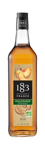 Vista 90 de 1883 Jarabe de Amaretto para bebidas, fabricado en Francia, botella de plástico de 1 litro