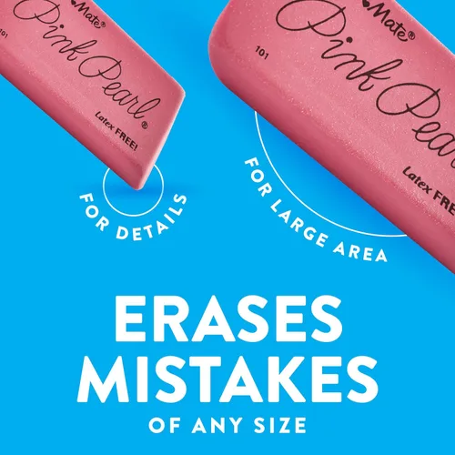 Vista 7 de Paper Mate Pink Pearl Erasers, Medium, 24 Count