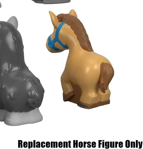 Vista 4 de Pieza de repuesto para Fisher-Price Little People Farm Animal Friends - GFL21 ~ Figura de caballo marrón claro de repuesto