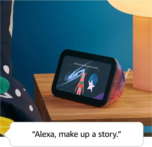 Vista 5 de Amazon Echo Show 5 Kids (modelo más reciente), Diseñado para niños y cuenta con control parental, Galaxia