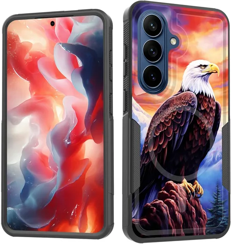 Vista 187 de Funda magnética para Galaxy A16 5G, [compatible con MagSafe] [protección contra caídas de grado militar] Funda resistente a prueba de golpes