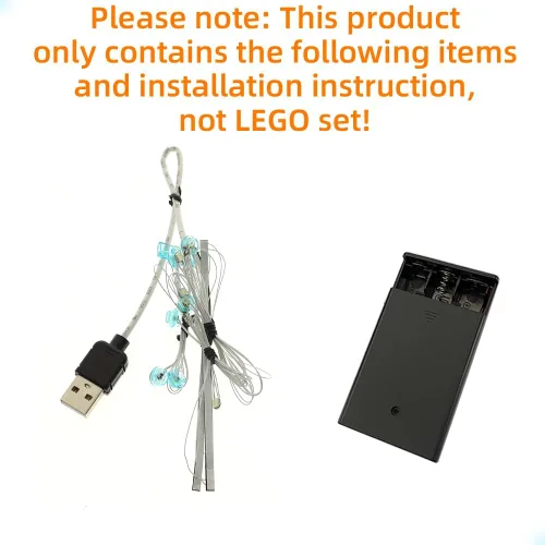 Vista 3 de GEAMENT Kit de luces LED compatible con Lego Expecto Patronum - para el juego de modelos 76414 (juego de modelos no incluido)