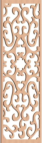 Vista 27 de 9 3/8 pulgadas de ancho x 24 3/8 pulgadas de alto x 1/4 de alto Smithfield paneles de pared de madera con calado, abedul