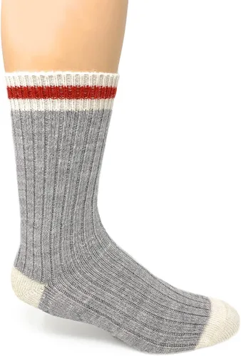 Vista 2 de WARRIOR ALPACA SOCKS - Red Stripe Throwback Socks For Infants and Children
