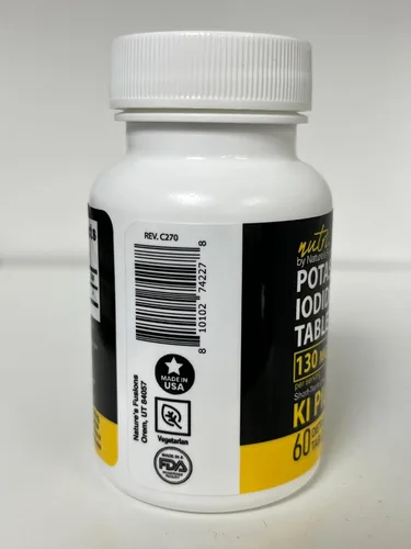 Vista 4 de Tabletas de radiación de yoduro de potasio de 130 mg - (60 tabletas) EXP 10/2032 - Ki Pills Tablets de yodo de potasio para radiación - Píldoras