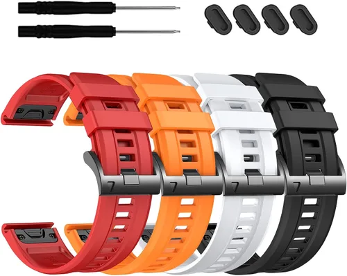 Vista 17 de EZMVZKU Correa de silicona Quickfit de 0.866 in compatible con Garmin Fenix 8/8Pro 1.850 in/Fenix 7/7 Pro/6/6 Pro/5 Plus, correa de reloj