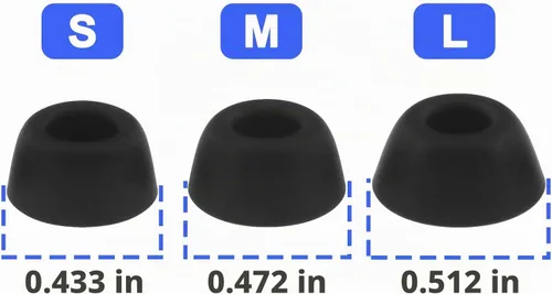 Vista 3 de 3 pares de almohadillas de silicona compatibles con Huawei FreeBuds Pro Earphones Soft Eartips Earpads Ear Cap Ear Plug L/M/S 1 par de cada