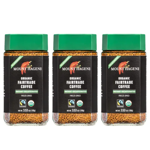 Vista 11 de Mount Hagen Café descafeinado instantáneo orgánico liofilizado de 3.53 onzas Café descafeinado ecológico de comercio justo hecho de granos arábica