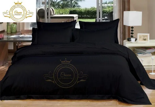Vista 6 de Corona Collection Hotel beddings 600-thread-count Juego de sábana 100% algodón egipcio, 4 pieza Fit hasta 12" Deep Pocket todo Damask rayas elástica