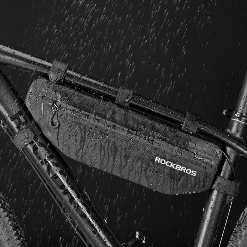 Vista 3 de ROCKBROS Bolsa de Marco de Bicicleta Impermeable Bolsa Triangular de Bicicleta Bolsa Bajo el Tubo Superior Bolsa de Esquina Bolsa de Almacenamiento