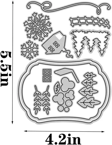 Vista 2 de Troqueles de calabaza fantasma y flores de Halloween para hacer tarjetas, troqueles de corte de metal, troqueles de papel para álbumes de recortes