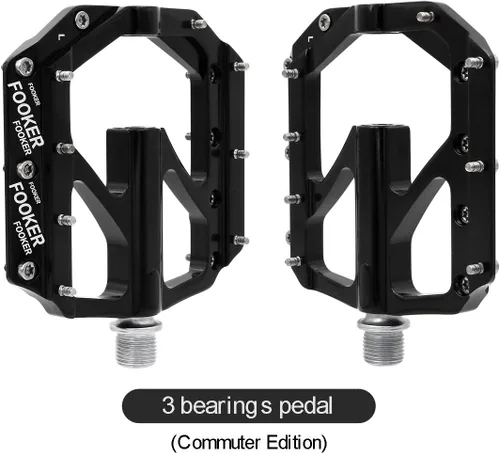 Vista 3 de FOOKER Bike Pedals Non-Slip Aluminum Alloy MTB Mountain Bike Pedals 3 Bearing 9/16" for Road BMX MTB Bikes