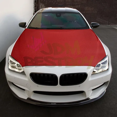 Vista 8 de JDMBESTBOY Muestra Negra de Vinilo Brillante de Fibra de Carbono 4D para Automóvil, Lámina Adhesiva Calcomanía Sin Burbujas con Liberación de Aire