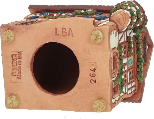 Vista 5 de Cerámica casas y pueblos colección - miniatura hecha a mano de Kaysersberg histórica casa en Alemania, edición de invierno - cono incienso titular