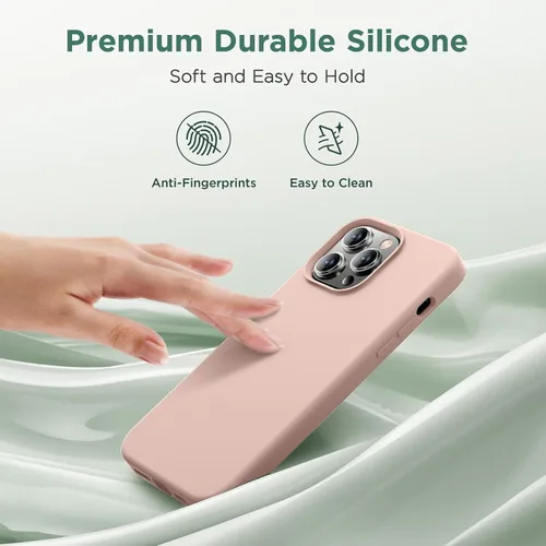 Vista 3 de Cordking Funda diseñada para iPhone 14 Pro Max, silicona líquida de alta calidad a prueba de golpes para iPhone 14 ProMax