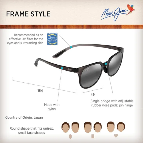 Vista 6 de Maui Jim Gafas de sol clásicas polarizadas Wailua para hombre y mujer