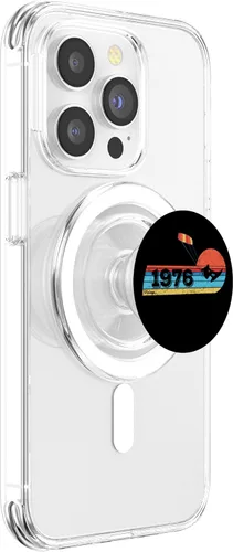 Vista 3 de Kitesurfer Kitesurfing Birthday Vintage 1976 born Kitesurf PopSockets MagSafe PopGrip for iPhone