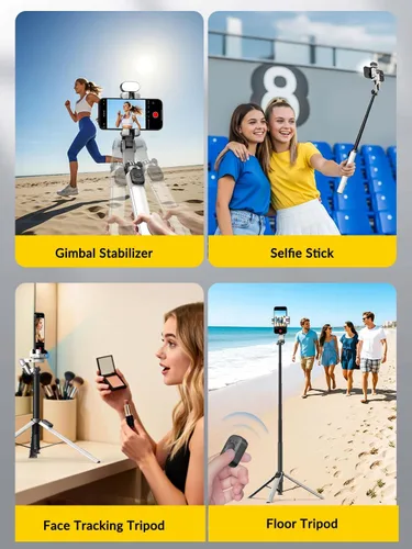 Vista 5 de AOCHUAN Estabilizador de cardán de teléfono 4 en 1 M3Pro para iPhone