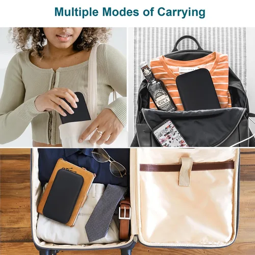 Vista 3 de Canboc Carrying Case for WELLST·G Handheld Game -Preloaded 220 Retro Video Games/ My Arcade Atari Pocket Player Pro Game Console, Mesh Pocket fits