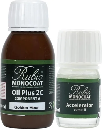 Vista 126 de Rubio Monocoat Tinte y acabado para madera de 650 pies cuadrados - Niebla 5% Oil Plus 2C Aceite de linaza ecológico de secado rápido