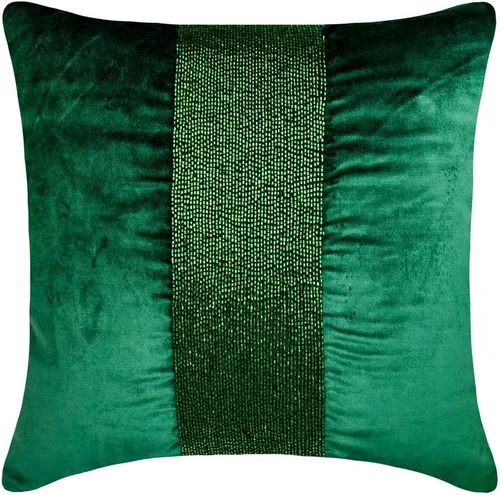 Vista 11 de The HomeCentric Fundas de almohada decorativas con bordes de 12 x 12 pulgadas Funda de cojín de seda de arte moderno Fundas de almohada verdes