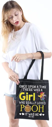 Vista 4 de JJ Gift - Bolsa de maquillaje para fanáticos del programa de televisión, negro (Black Tote)