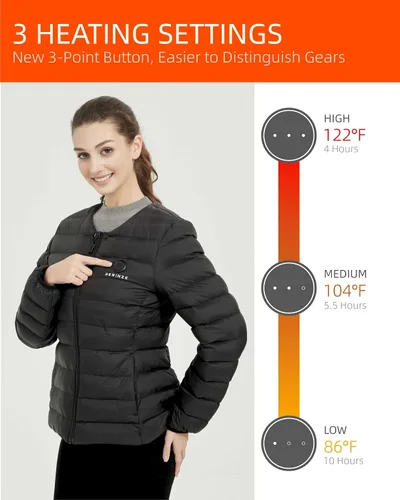 Vista 4 de HEWINZE Women's Heated Vest with Battery Pack, Lightweight Quilted Heated Jacket, Heated Puffer Jacket Base Layer