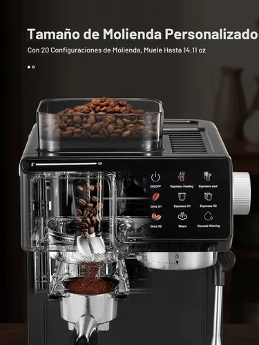 Vista 5 de UDI Máquina de café expreso de 20 bar con 20 ajustes de molienda