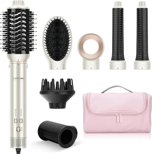 Vista 9 de MaxAir 2.0 7 in 1 Auto Dual Voltage Hair Dryer Brush Blow Dryer Brush Set Amber