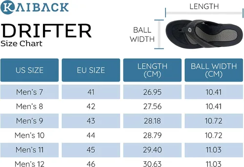 Vista 8 de Chanclas deportivas Drifter para hombre Goma cómoda y duradera y banda de rodadura resistente