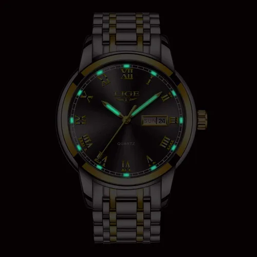 Vista 7 de LIGE Mens Watches Waterproof Stainless Steel Date Analogue Quartz Watch Gents Classical Business Wrist Watch for Men